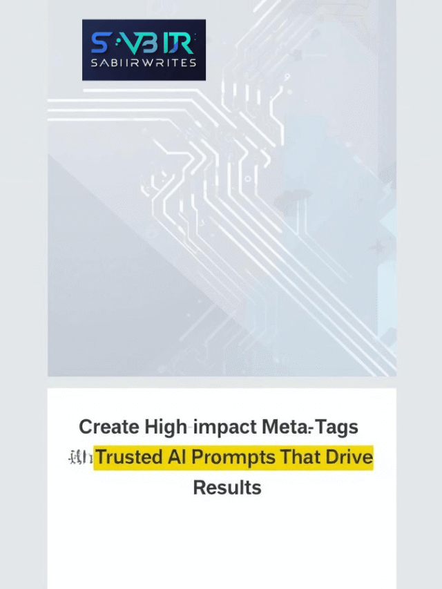 Create high-impact meta tags using trusted AI prompts to improve SEO and drive results