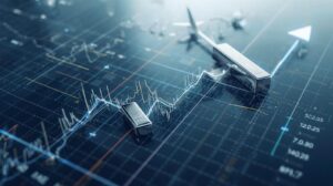 Silver price scenarios chart showing conservative and aggressive market paths.