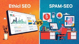 Comparison of white hat SEO strategies and black hat SEO techniques for search rankings