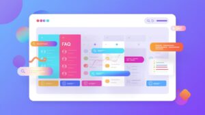Interactive FAQ accordion on a modern responsive website design